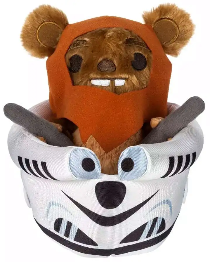 Disney Star Wars Wicket Ewok in Stormtrooper Helmet Exclusive 9-Inch Plush Set