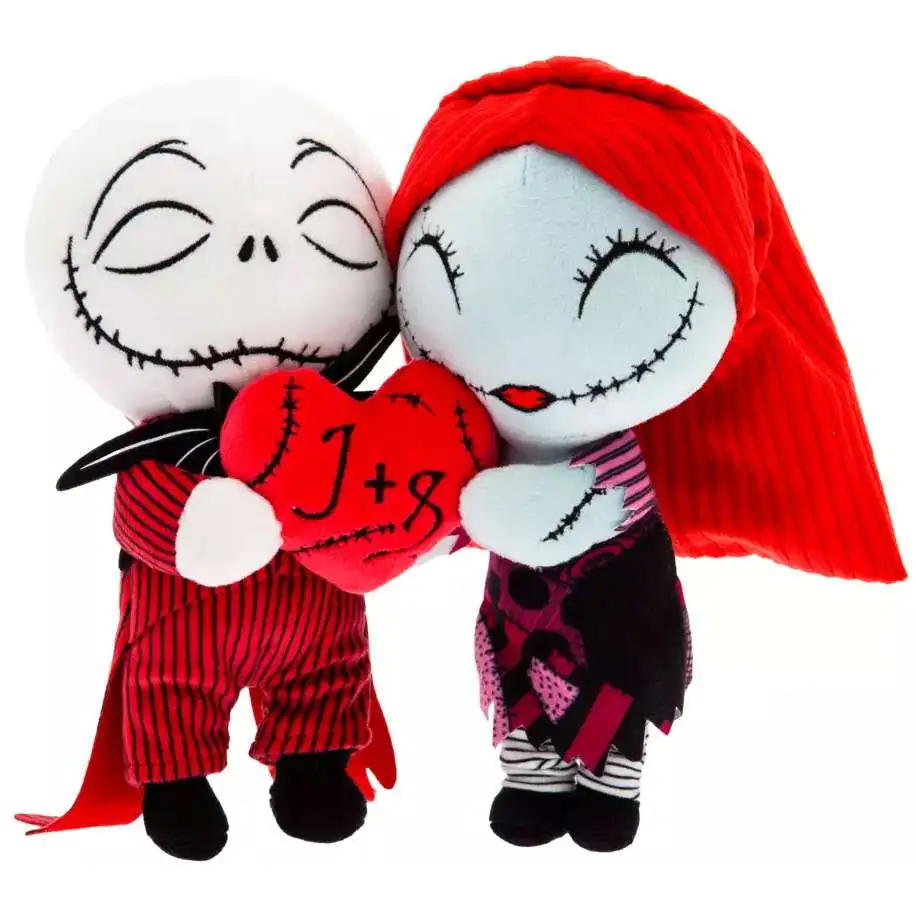 Disney The Nightmare Before Christmas 2025 Valentine's Day Jack & Sally Exclusive 8-Inch Plush Set