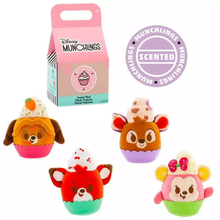 Disney Munchlings Micro Plush Cupcake Craze 4-Inch Mystery Pack [1 RANDOM Plush]