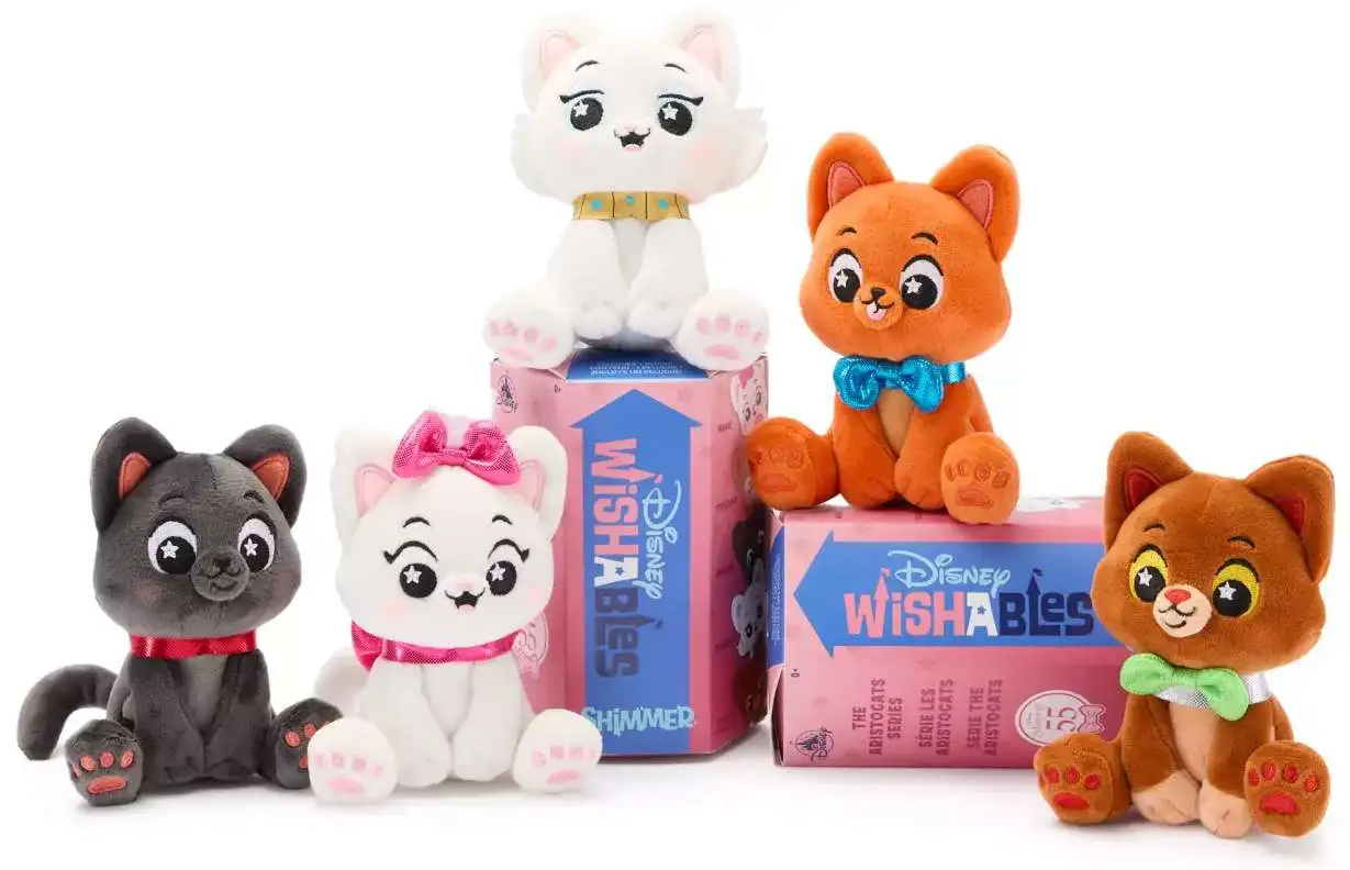 Disney Wishables Shimmer Series Aristocats 55th Anniversary Exclusive 4-Inch Micro Plush Mystery Pack [1 RANDOM Figure]