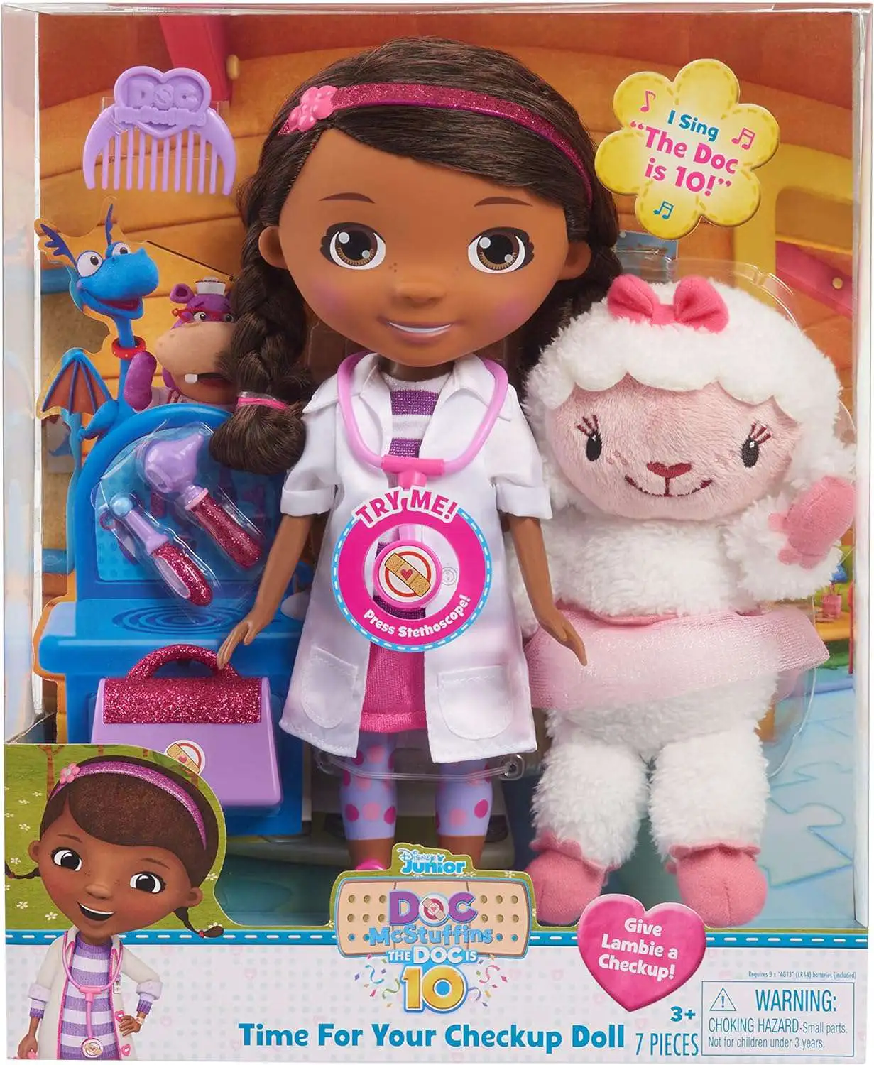 Disney Doc McStuffins The Doc is 10 Time for Your Checkup 12 Doll Just Play  - ToyWiz