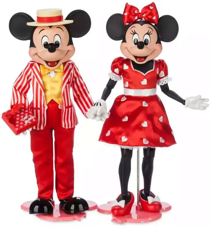 Disney Valentine's Day Limited Edition Mickey & Minnie Mouse Exclusive 12-Inch Doll Set