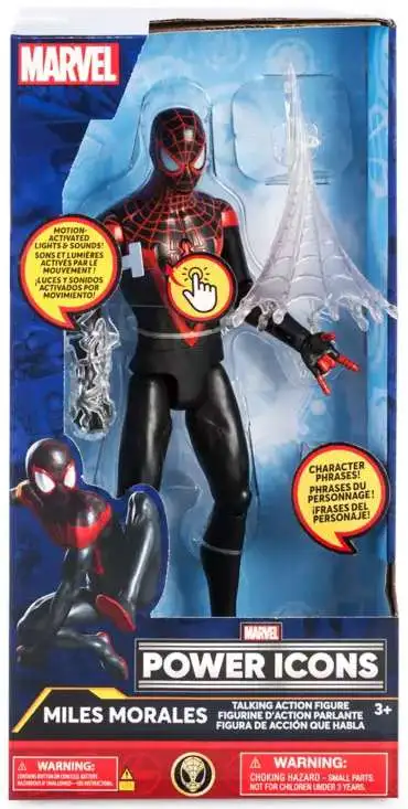 Disney Marvel Power Icons Miles Morales Exclusive Talking Action Figure