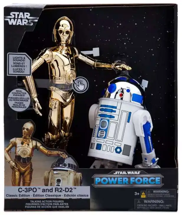 Disney Star Wars Power Force C-3PO & R2-D2 Exclusive Talking Action Figure 2-Pack