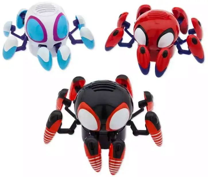 Disney Marvel Spidey & His Amazing Friends Spider-Bot Twirl-E, Trace-E & Twist-E Exclusive Pullbacks 3-Pack [Ghost-Spider, Spidey & Spin]