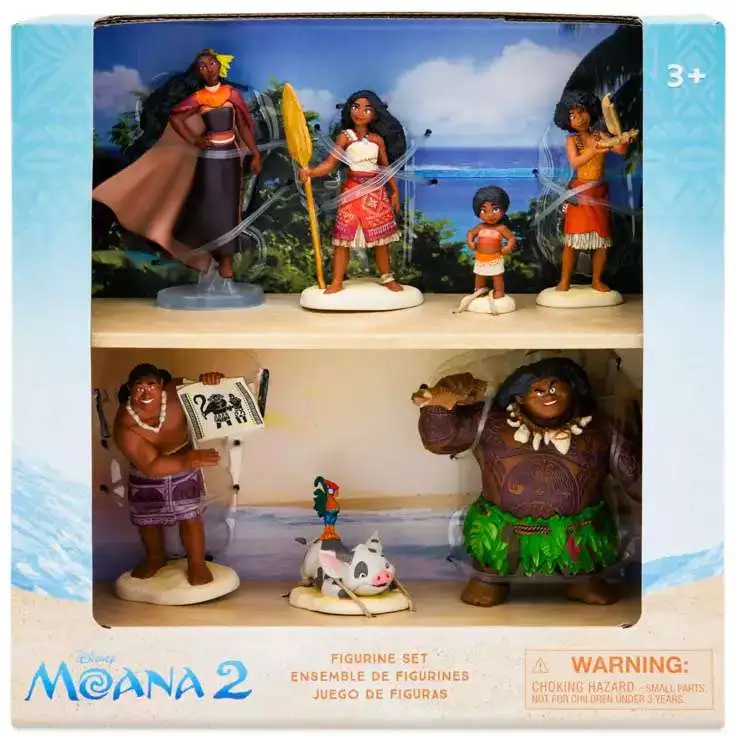 Disney Moana 2 Moana, Simea, Maui, Pua with Heihei, Matangi, Loto