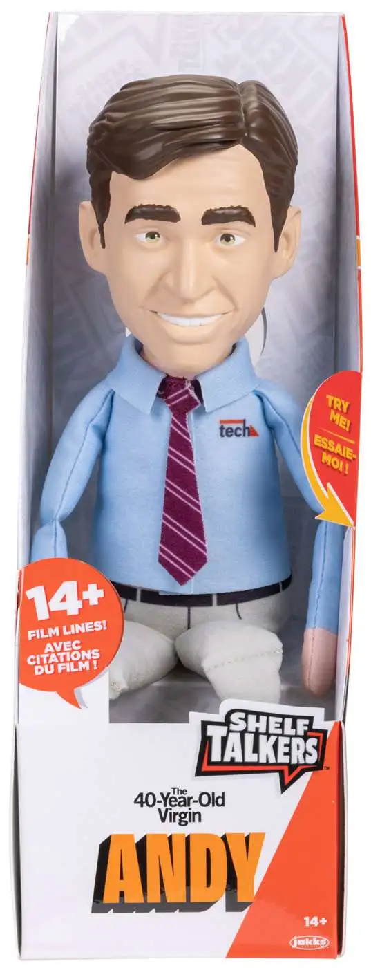 The 40-Year Old Virgin Shelf Talkers Andy Stitzer 12-Inch Plush Figure with Sound