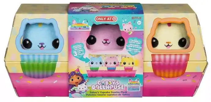 Gabby's Dollhouse Cakey's Cupcake Cousins Exclusive 3.5-Inch Mini Plush Set