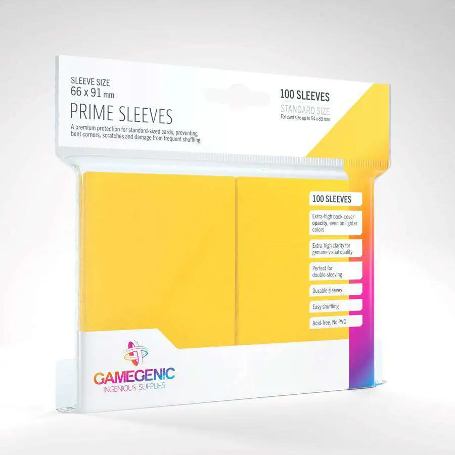 Gamegenic Prime Sleeves Yellow Standard Card Sleeves