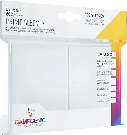 Gamegenic Prime Sleeves Matte White Card Sleeves [100ct]