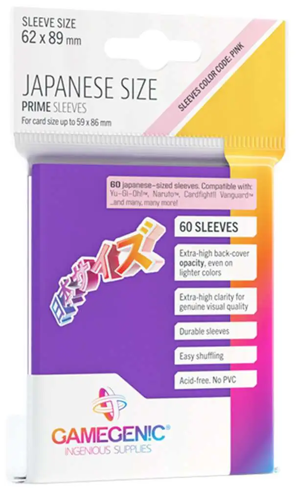 Gamegenic Prime Purple Japanese Card Sleeves 60 Count Asmodee - ToyWiz Gamegenic Prime Purple Japanese Card Sleeves 60 Count Asmodee - ToyWiz
