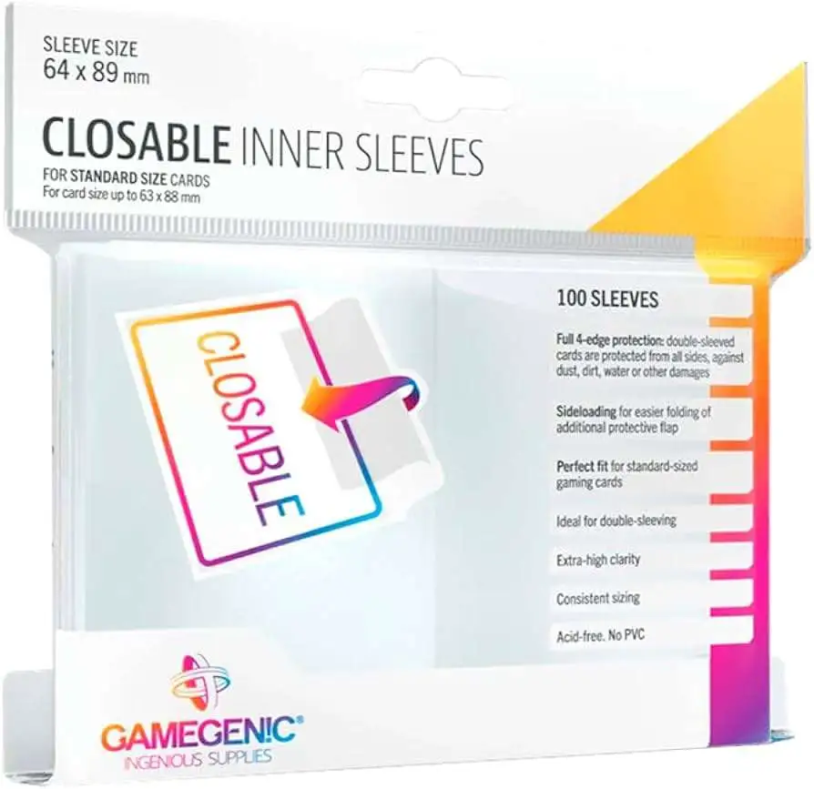 Gamegenic Closable Inner Sleeves Card Sleeves [Standard Size]