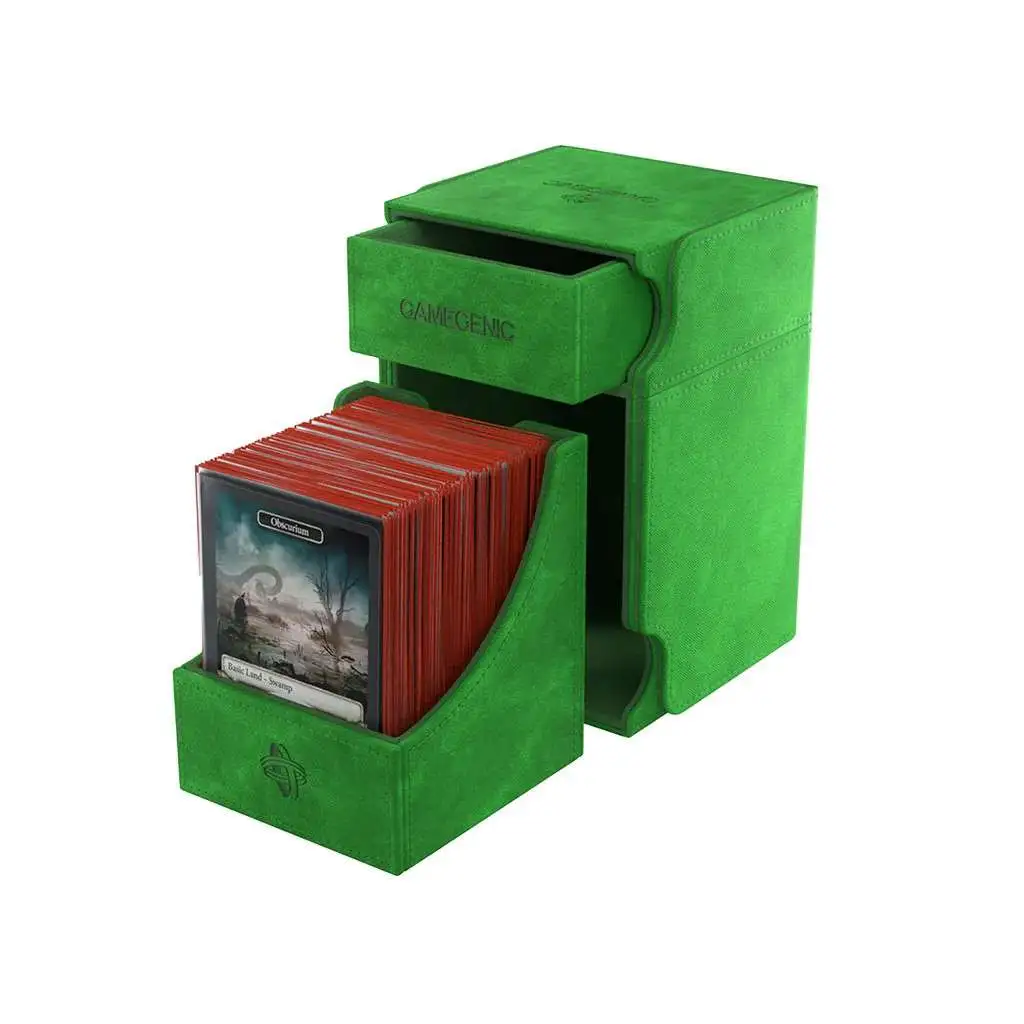 Game Genic Card Supplies Watchtower 100+ XL Green 2 Drawer Deck Box
