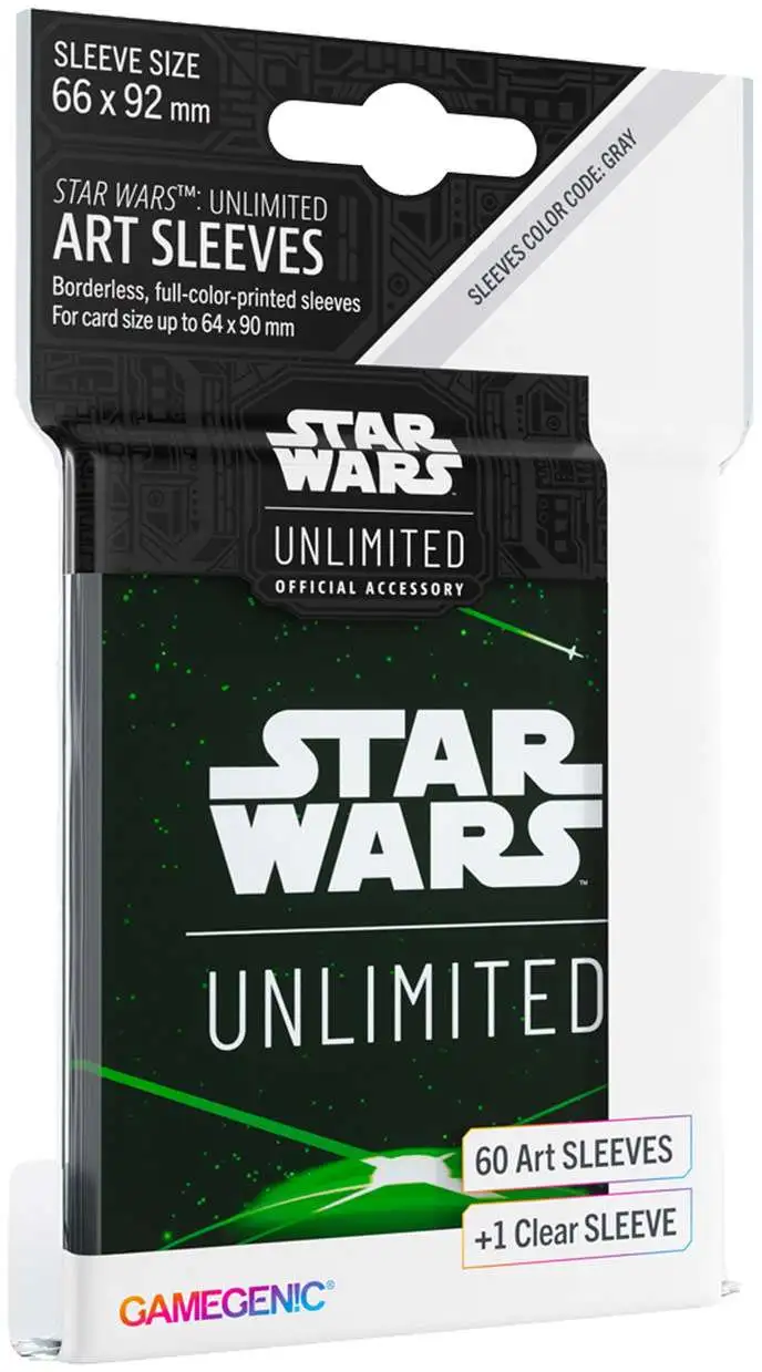 Star Wars: Unlimited Trading Card Game Official Accessory Space Green Art Card Sleeves [60 Art Sleeves +1 Clear Sleeve]