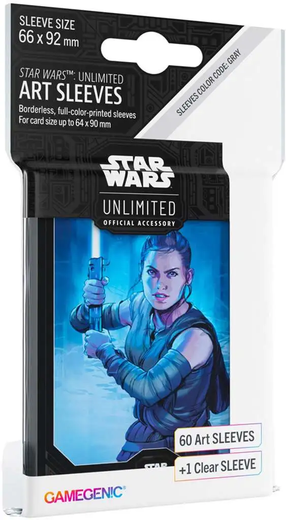 Star Wars: Unlimited Trading Card Game Official Accessory Rey Art Card Sleeves [60 Art Sleeves +1 Clear Sleeve]