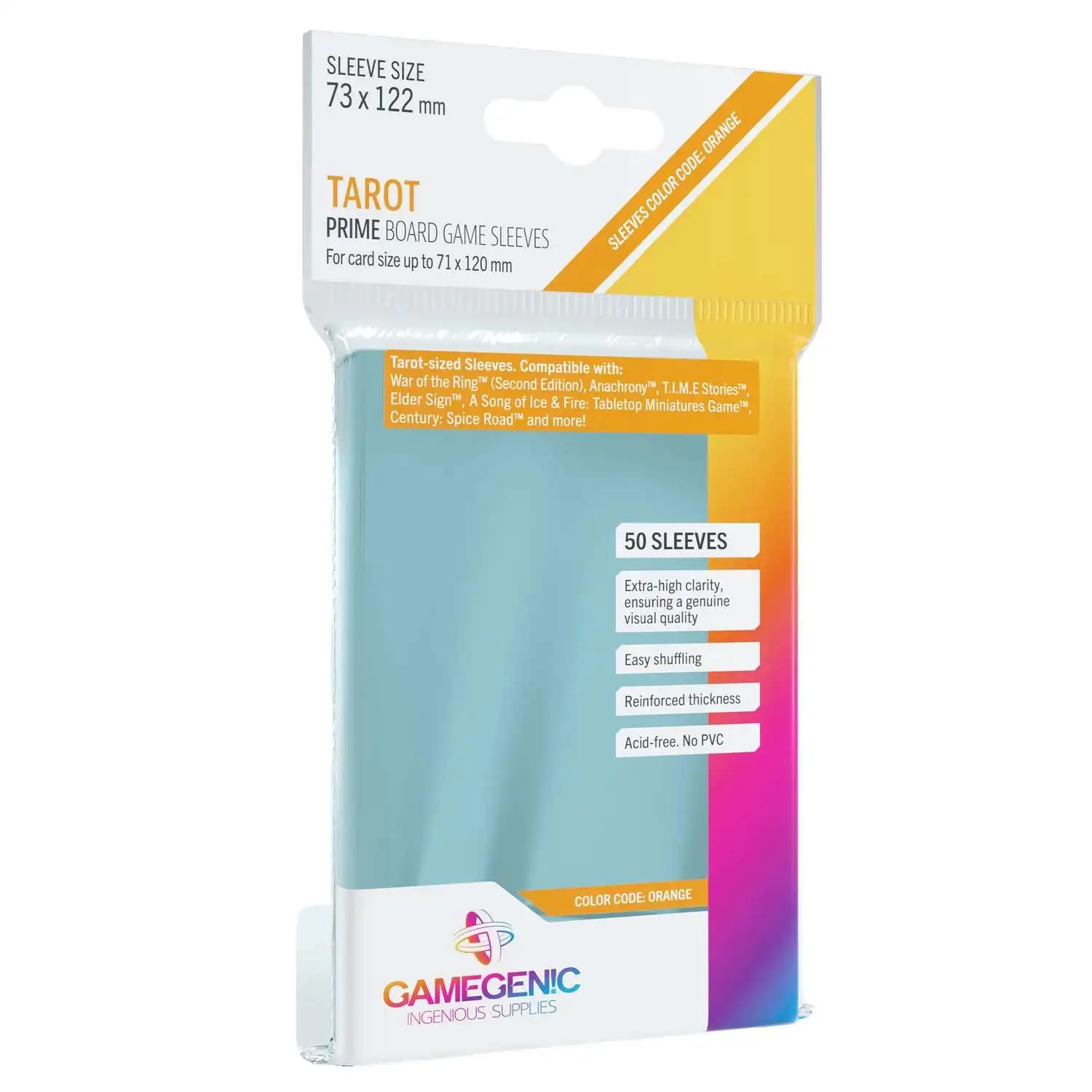 Gamegenic Tarot Board Game Seeves Card Sleeves [50ct Clear]