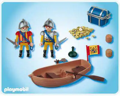 Playmobil Pirates Treasure Transporter with Row Boat 4295 - ToyWiz