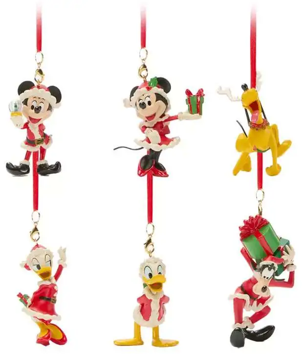 Disney 2025 Holiday Santa Mickey Mouse & Friends Exclusive Ornament Set