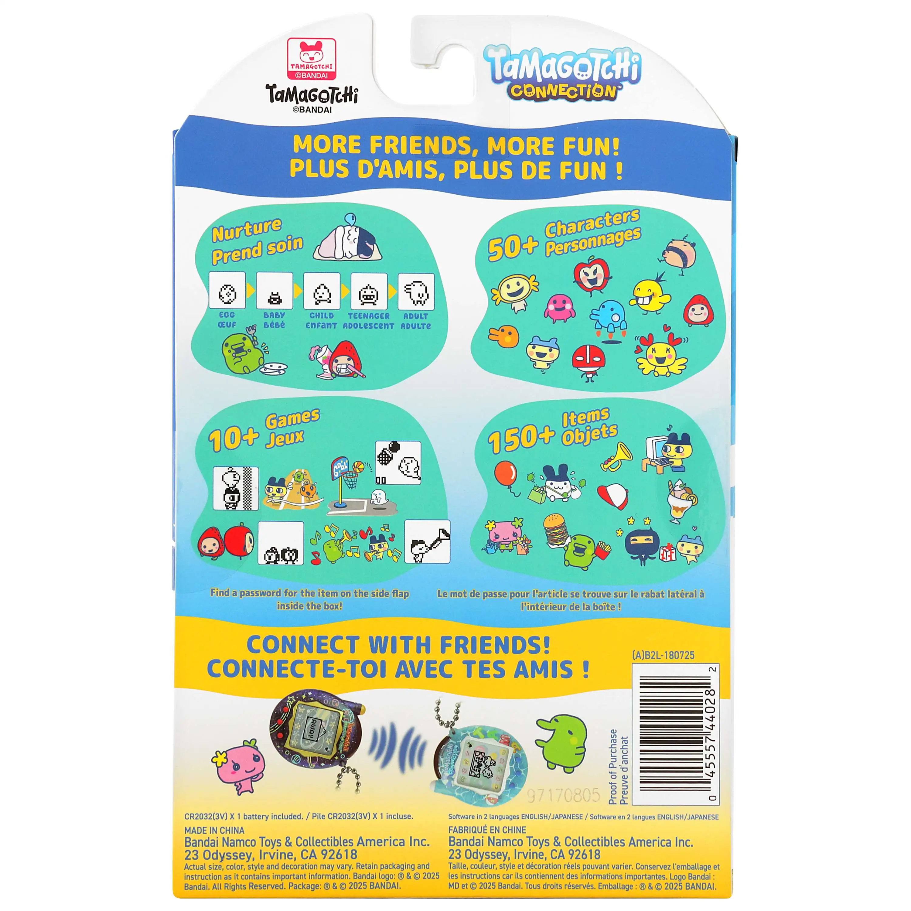 Bandai Tamagotchi Connection Neon Planet - Mascota Virtual Con Infrarrojos, Pantalla Grande, 6 Minijuegos (A Partir De 6 Años)