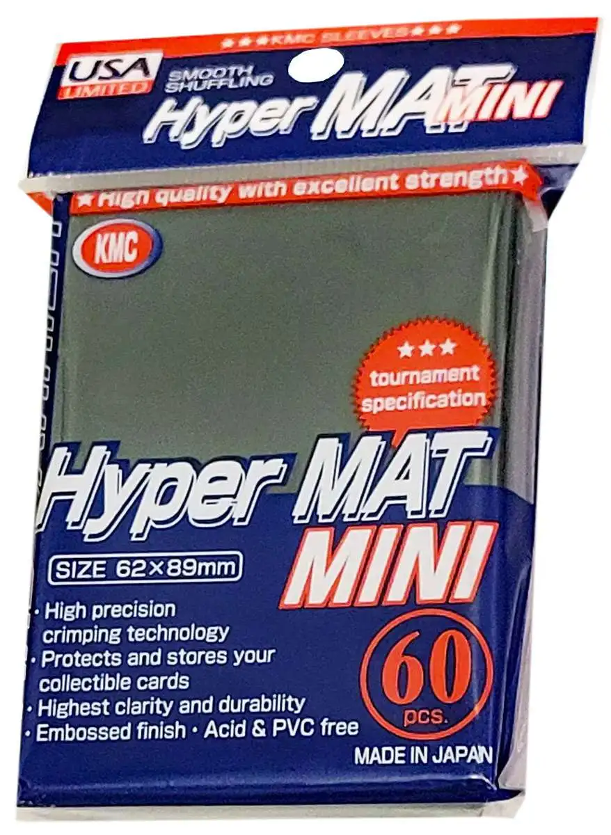 KMC Hyper Mat Mini Green Card Sleeves [60 COunt]