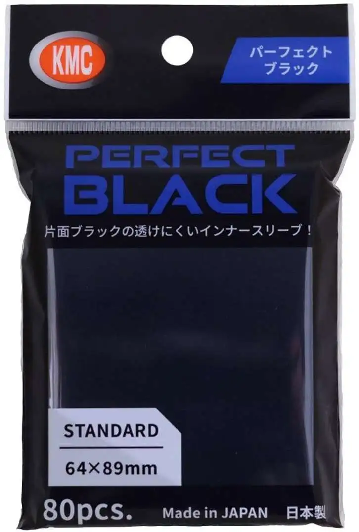 Card Supplies Perfect Black Standard Card Sleeves [80 Count]