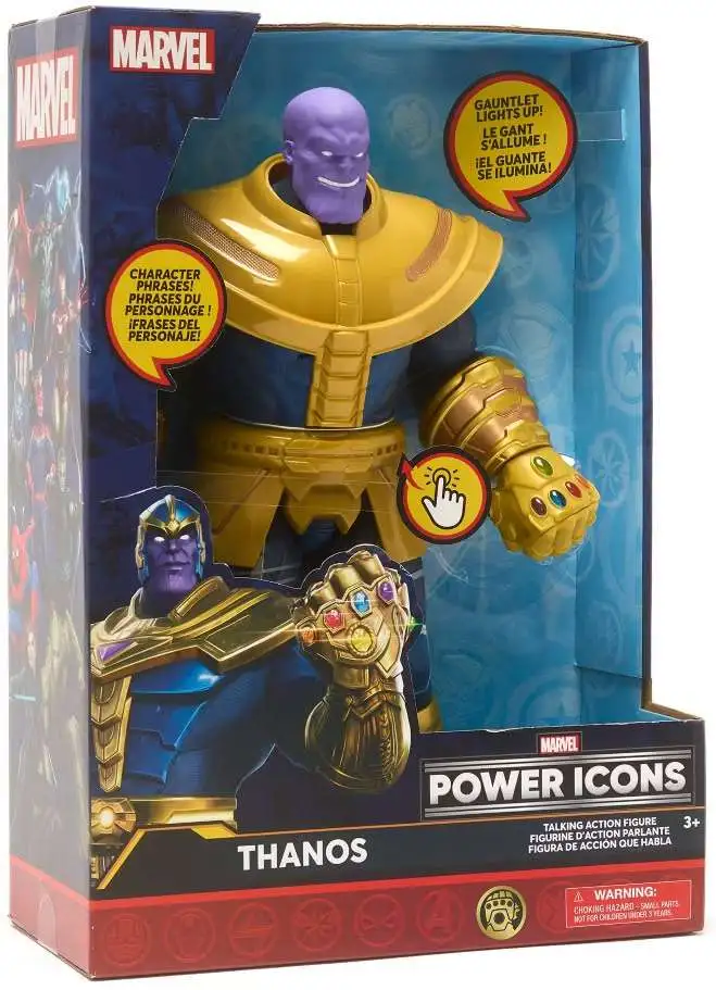 Disney Marvel Power Icons Thanos Exclusive Talking Action Figure