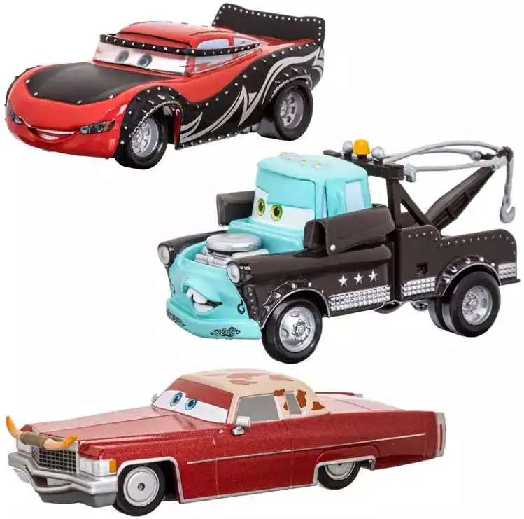 Disney / Pixar Cars Dex, Heavy Metal Lighting McQueen & Heavy Metal Mater Exclusive Diecast Vehicle 3-Pack