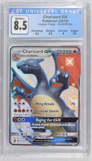 Nintendo Pokemon Hidden Fates Charizard GX SSV49 [CGC 8.5]