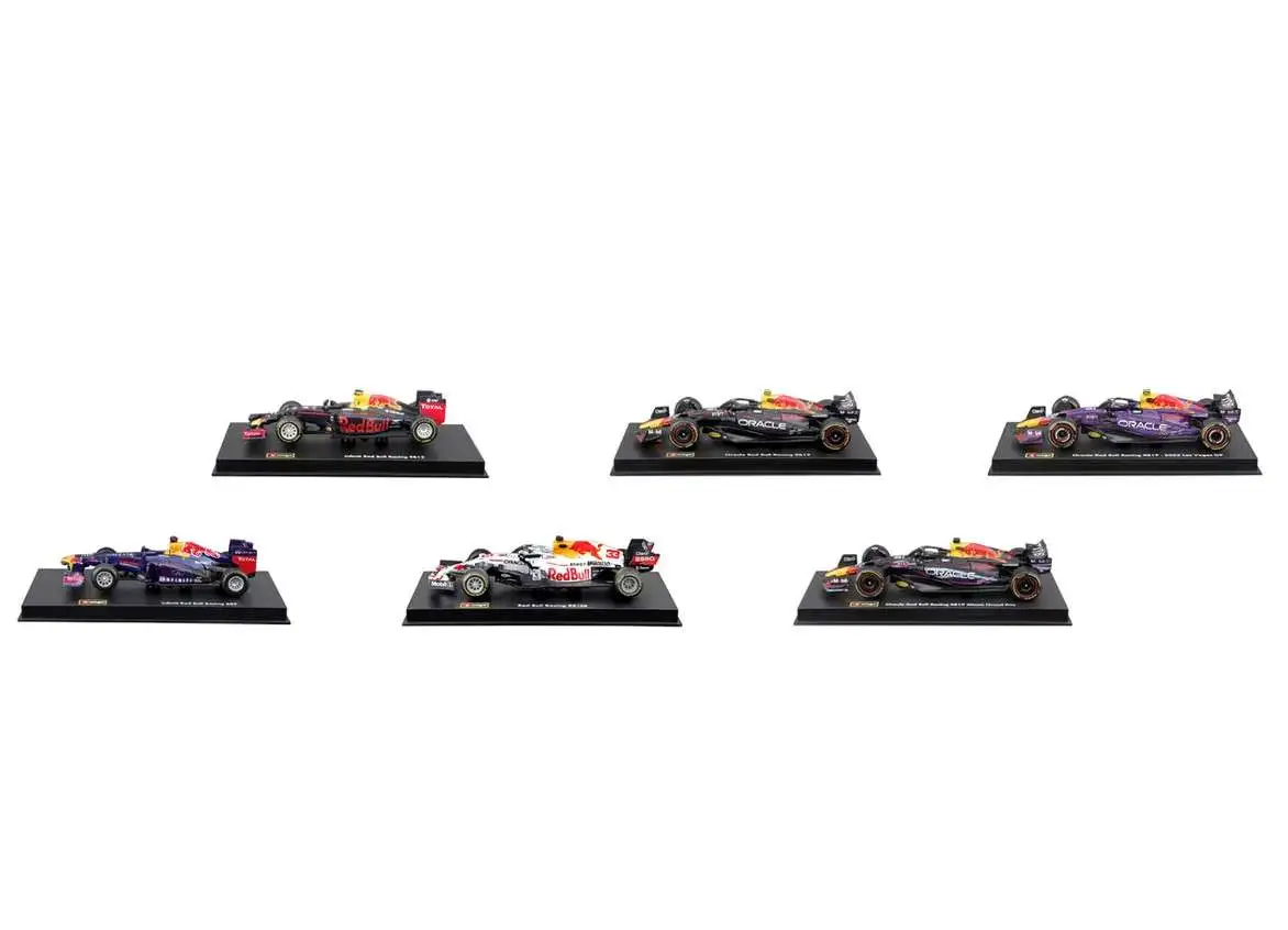 Red Bull Racing 6台セット Formula Racing Red Bull 143 Die-Cast Model Car 6-Pack Burago