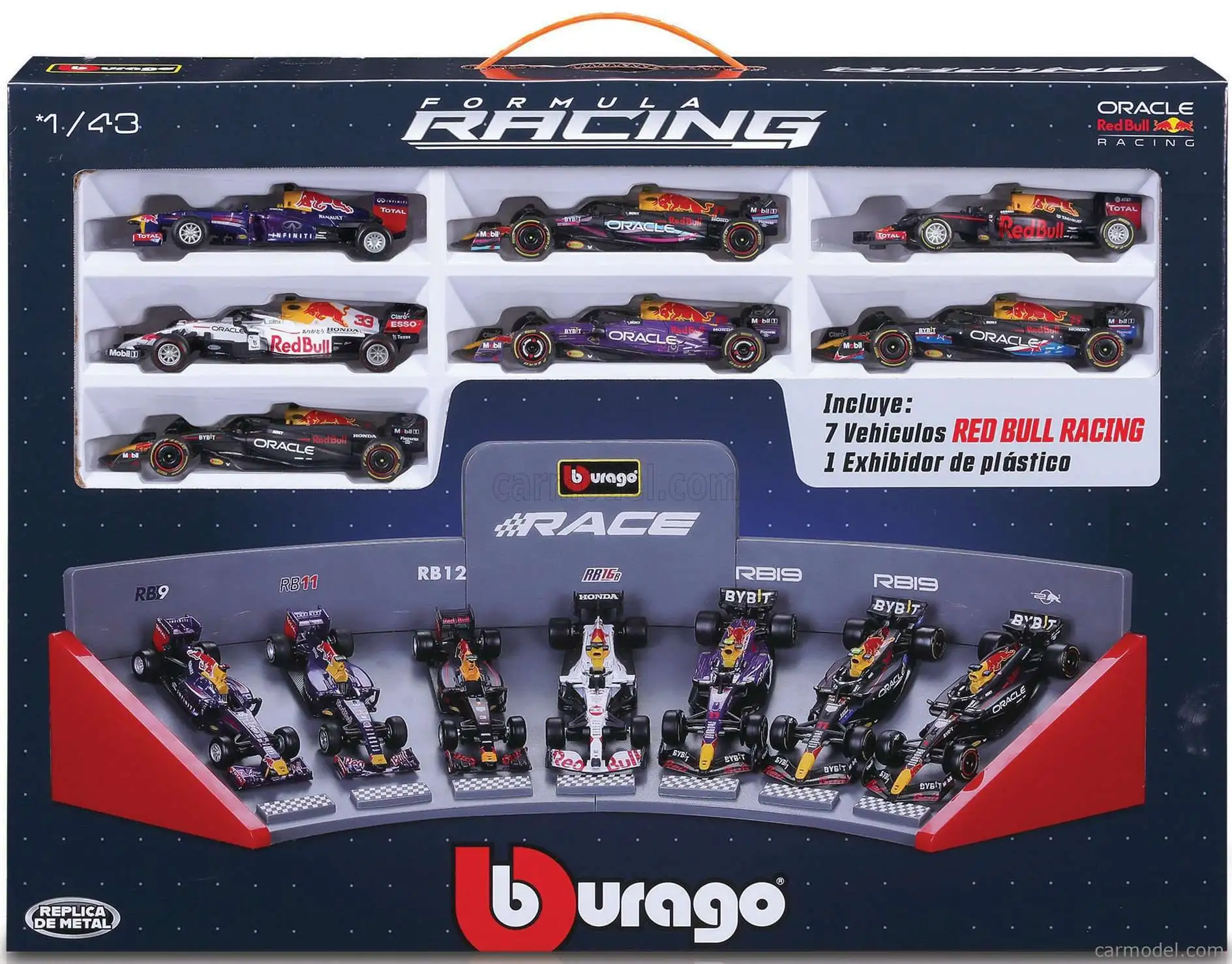 Formula Racing Oracle Red Bull Racing Die-Cast Model Car 7-Pack [with Display Stand]