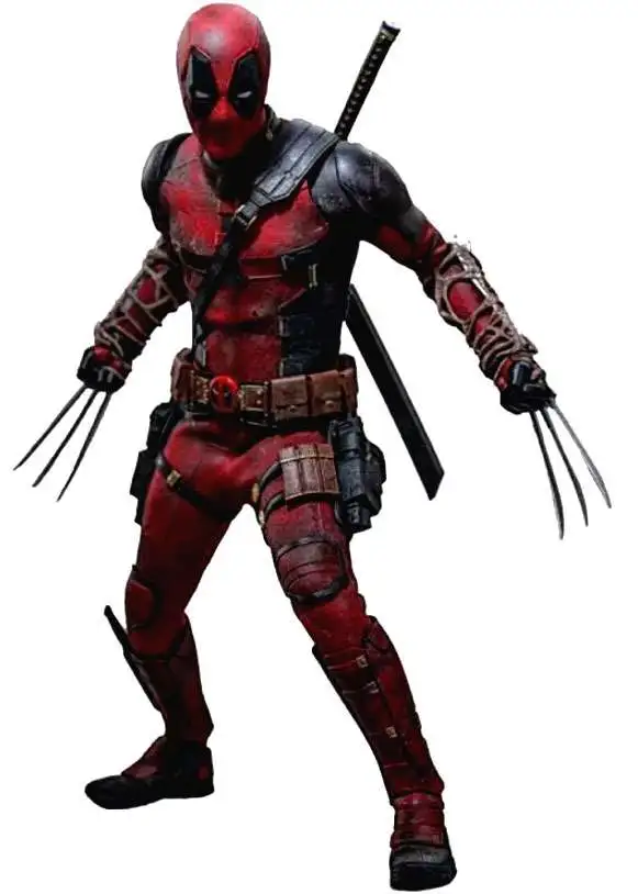 Mavel Deadpool & Wolverine Movie Masterpiece Deadpool Collectible Figure [Battling Version]