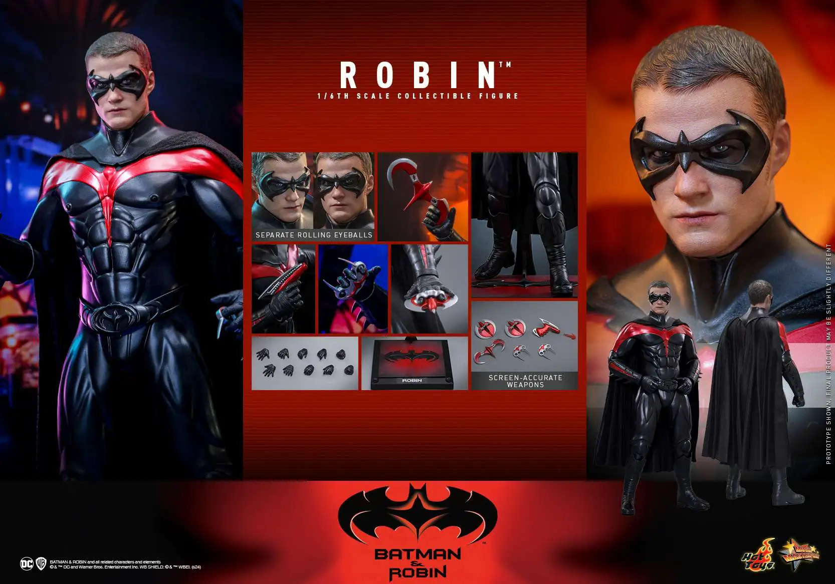 Batman Robin Movie Masterpiece Robin 16 Collectible Figure Nightwing ...