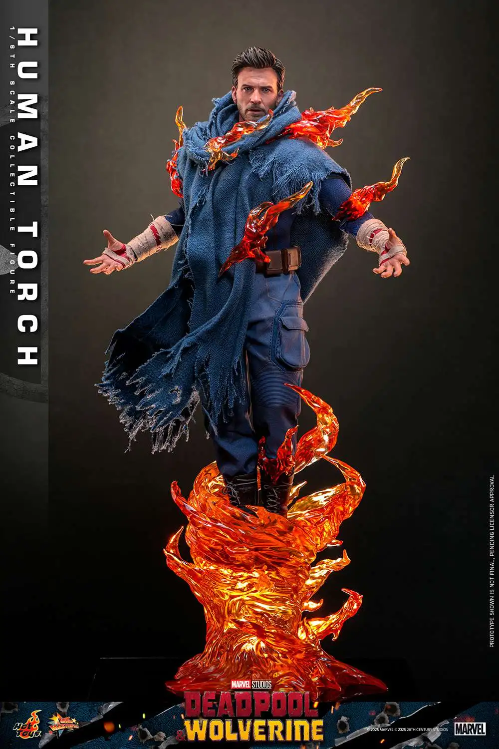 Mavel Deadpool & Wolverine Movie Masterpiece Human Torch Collectible Figure (Pre-Order ships June)
