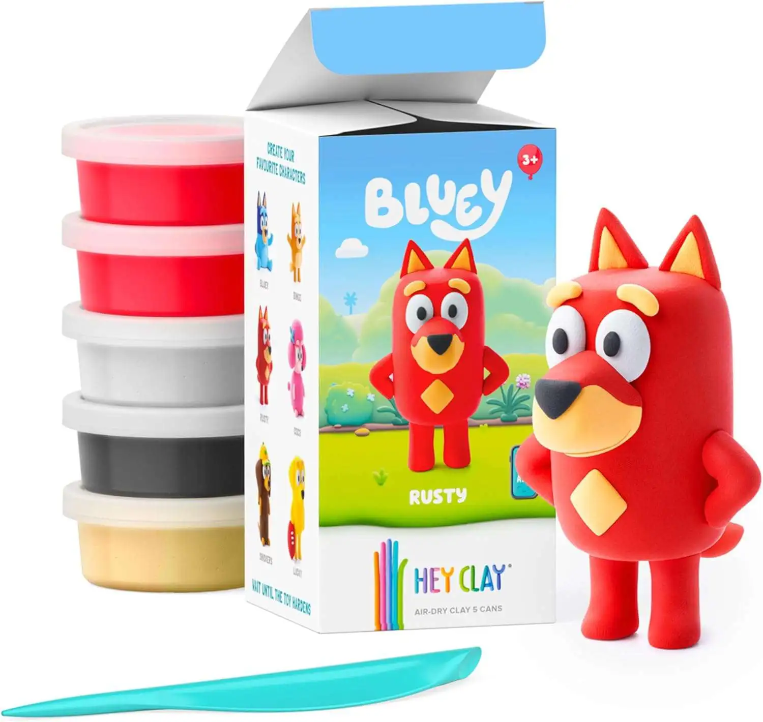 Hey Clay Bluey & Friends Rusty 2.6 Oz Art Kit