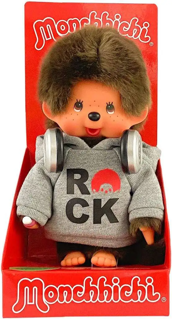 Monchhichi Pop Rockstar 8 Plush Figure AQI - ToyWiz