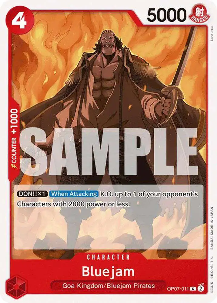One Piece Trading Card Game 500 Years in the Future Common Bluejam OP07-011