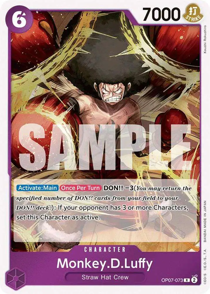 One Piece Trading Card Game 500 Years in the Future Rare Monkey.D.Luffy OP07-073