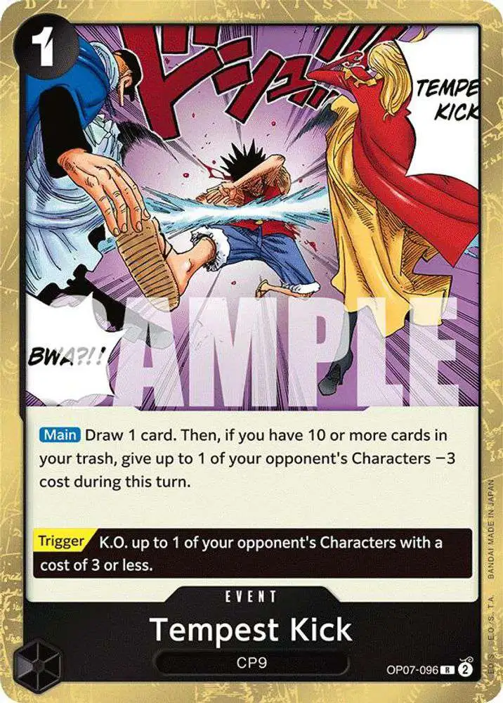 One Piece Trading Card Game 500 Years in the Future Single Card Rare  Tempest Kick OP07-096 - ToyWiz