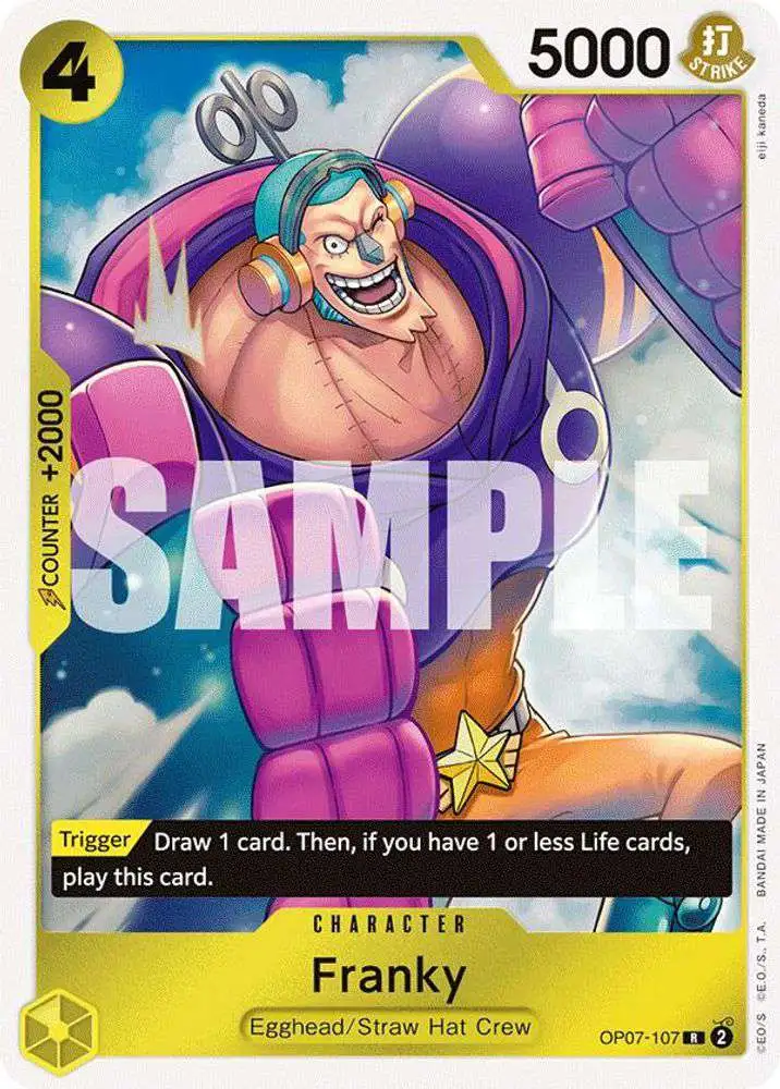 One Piece Trading Card Game 500 Years in the Future Rare Franky OP07-107