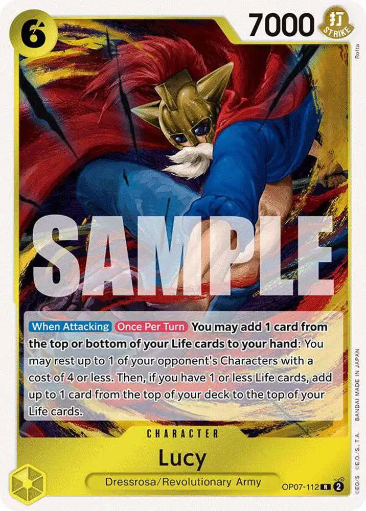 One Piece Trading Card Game 500 Years in the Future Rare Lucy OP07-112