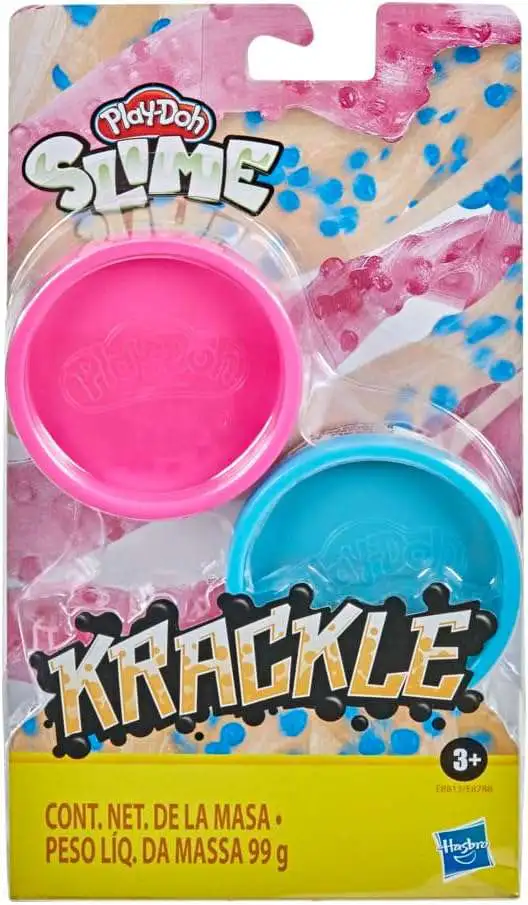 Play-Doh Slime Krackle Pink & Blue 3.5 Oz Slime 2-Pack