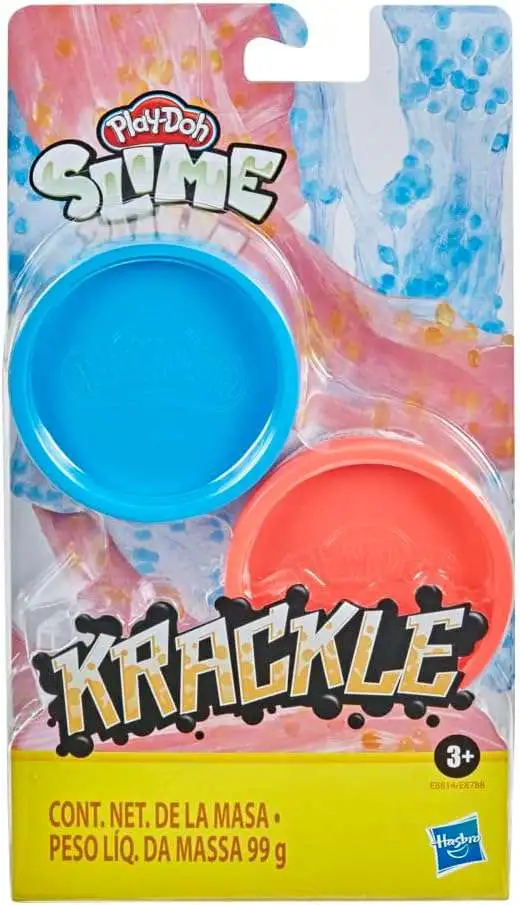 Play-Doh Slime Krackle Blue & Red 3.5 Oz Slime 2-Pack