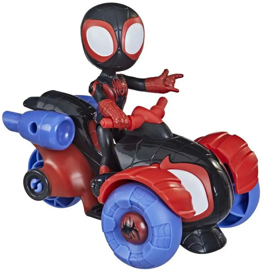 Marvel Spidey & His Amazing Friends Miles Morales Techno-Racer Vehicle & Action Figure [Version 2]