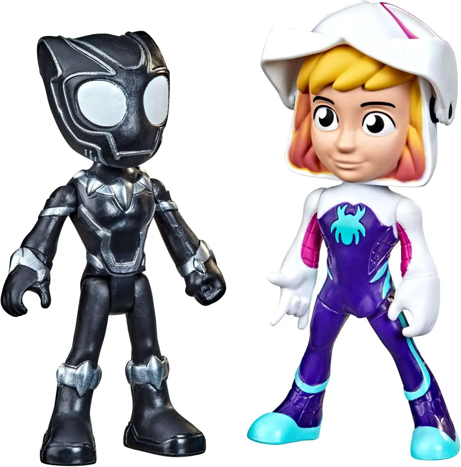 Marvel Spidey - Action Figure Black Panther & Ghost Spider (2 Pezzi, 10,2 Cm)