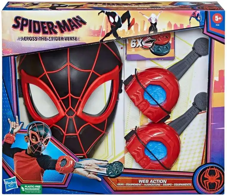 (2 pack) Marvel: Across the Spider Verse Web Action Kids Toy Action Figure  for Boys and Girls (11”)