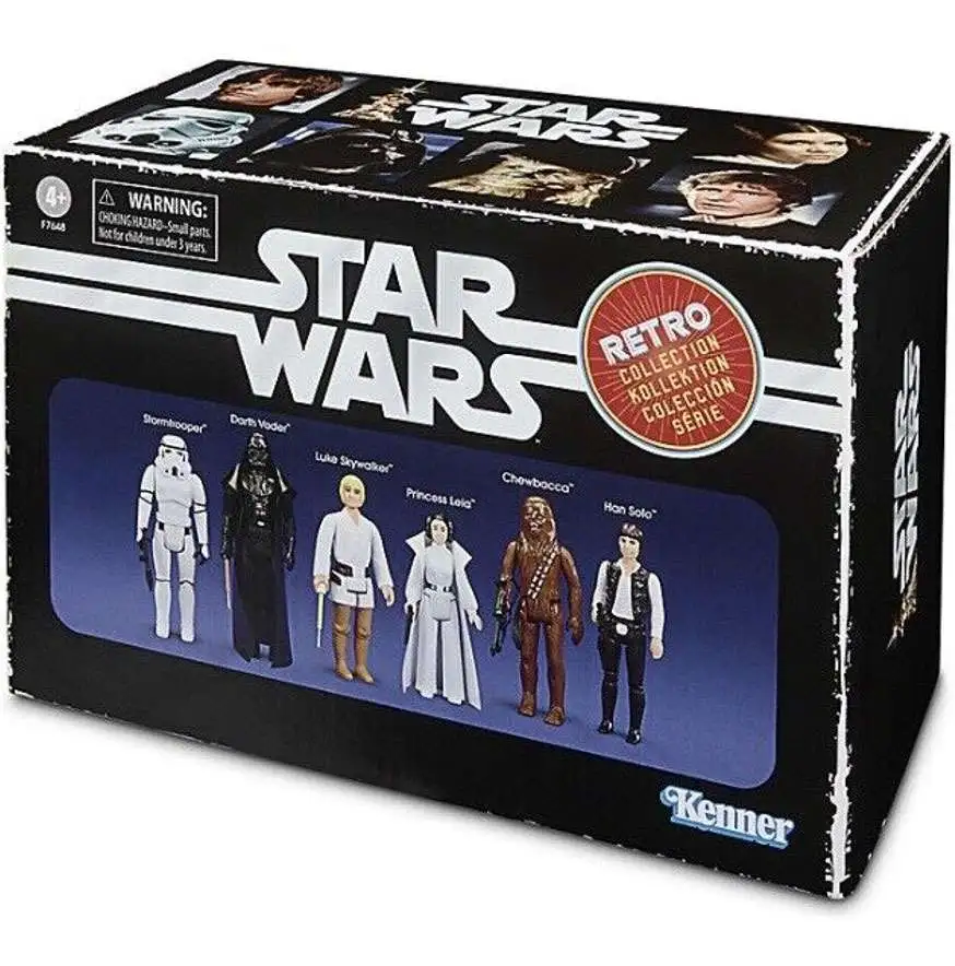 Star Wars A New Hope Retro Collection Stromtrooper, Vader, Luke, Princess Leia, Chewbacca & Han Solo Exclusive Action Figure 6-Pack