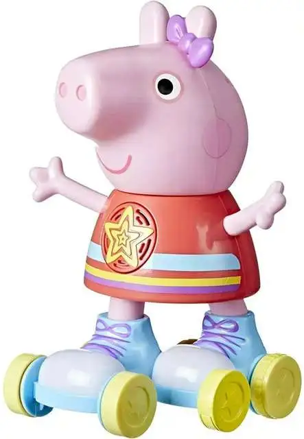 Peppa Pig Peppa's Club Roller Disco Peppa 11-Inch Pull & Go Figure