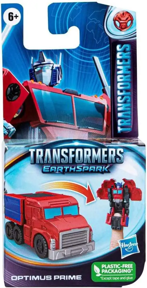 Transformers Earthspark Tacticon Optimus Prime 2.5" Action Figure [Damaged Package]