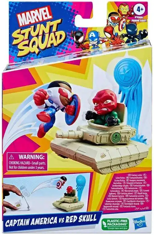 Marvel Stunt Squad Captain America vs Red Skull Figure Set