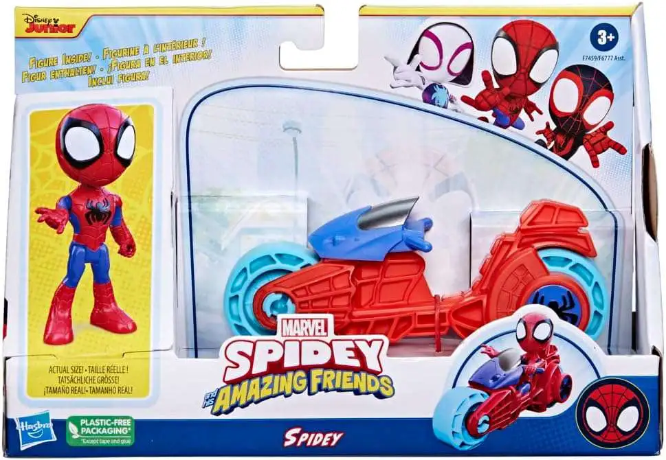 Marvel Spidey & His Amazing Friends Spidey Motorcycle Vehicle & Action Figure